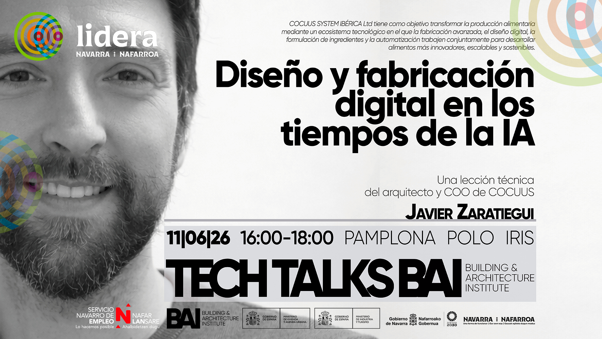 TECH TALKS BAI aborda el impacto de la IA en el diseño y la fabricación digital con Javier Zaratiegui