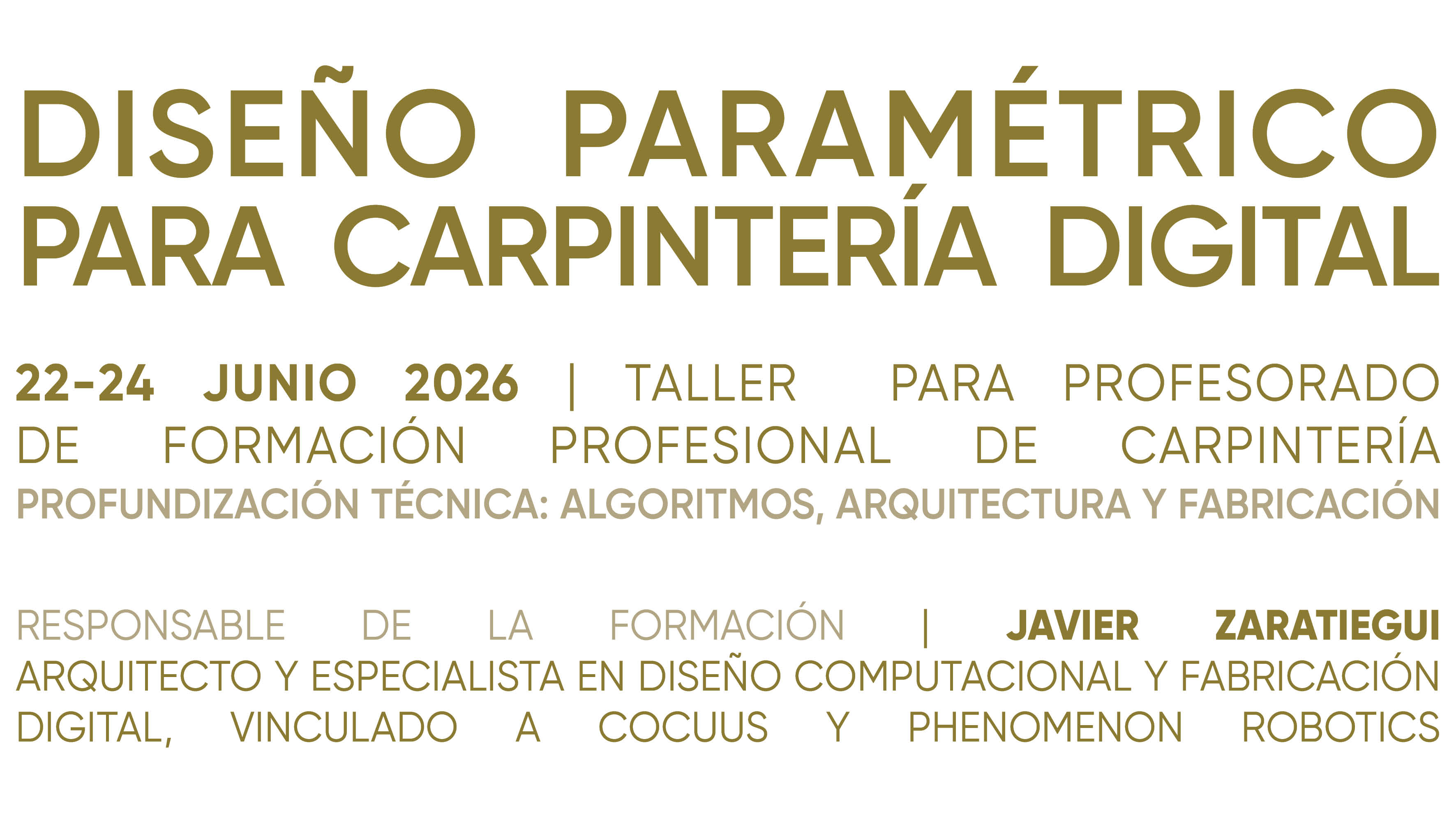 BAI inicia una formación para profesorado de FP en diseño paramétrico aplicado a la carpintería