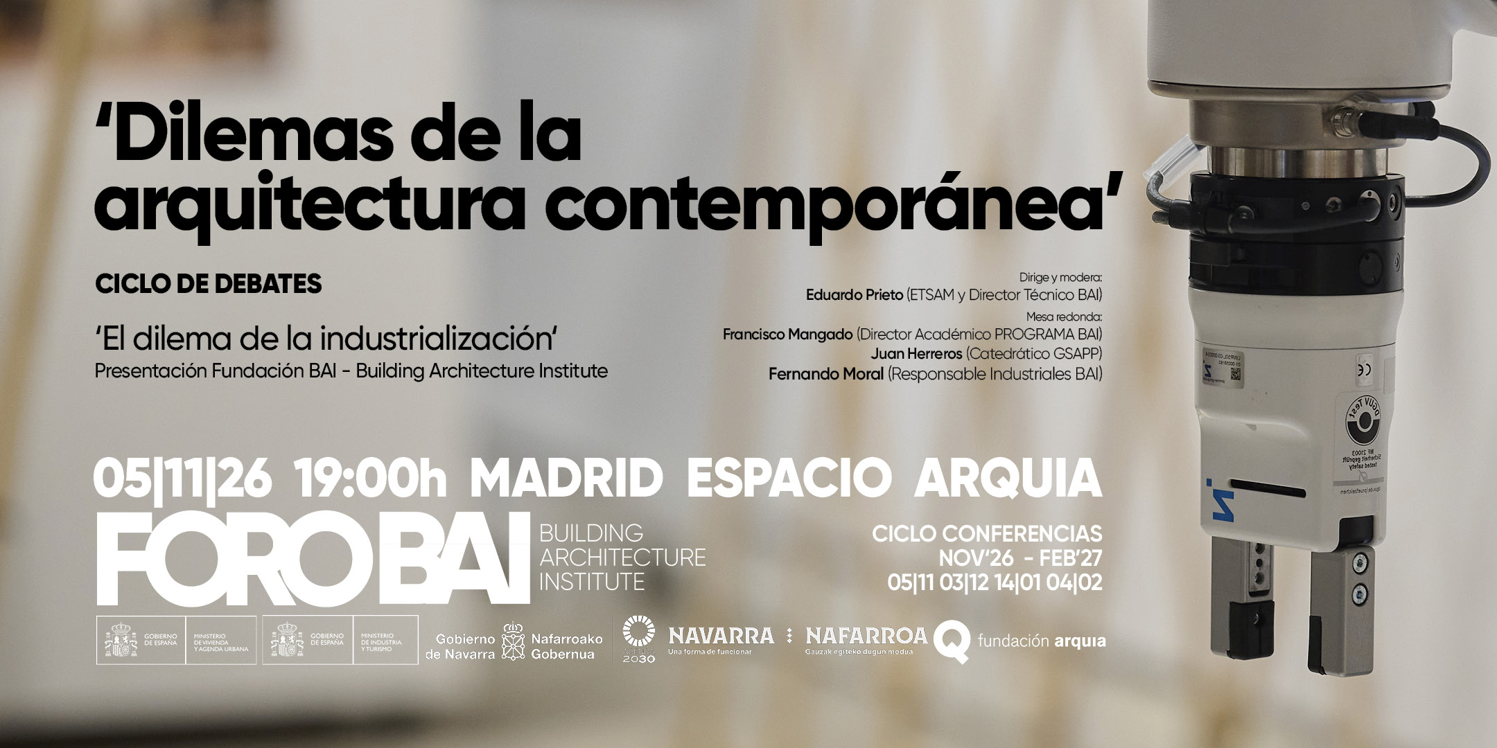 'El dilema de la industrialización' abre el ciclo 'Dilemas de la arquitectura contemporánea' en el Espacio Arquia