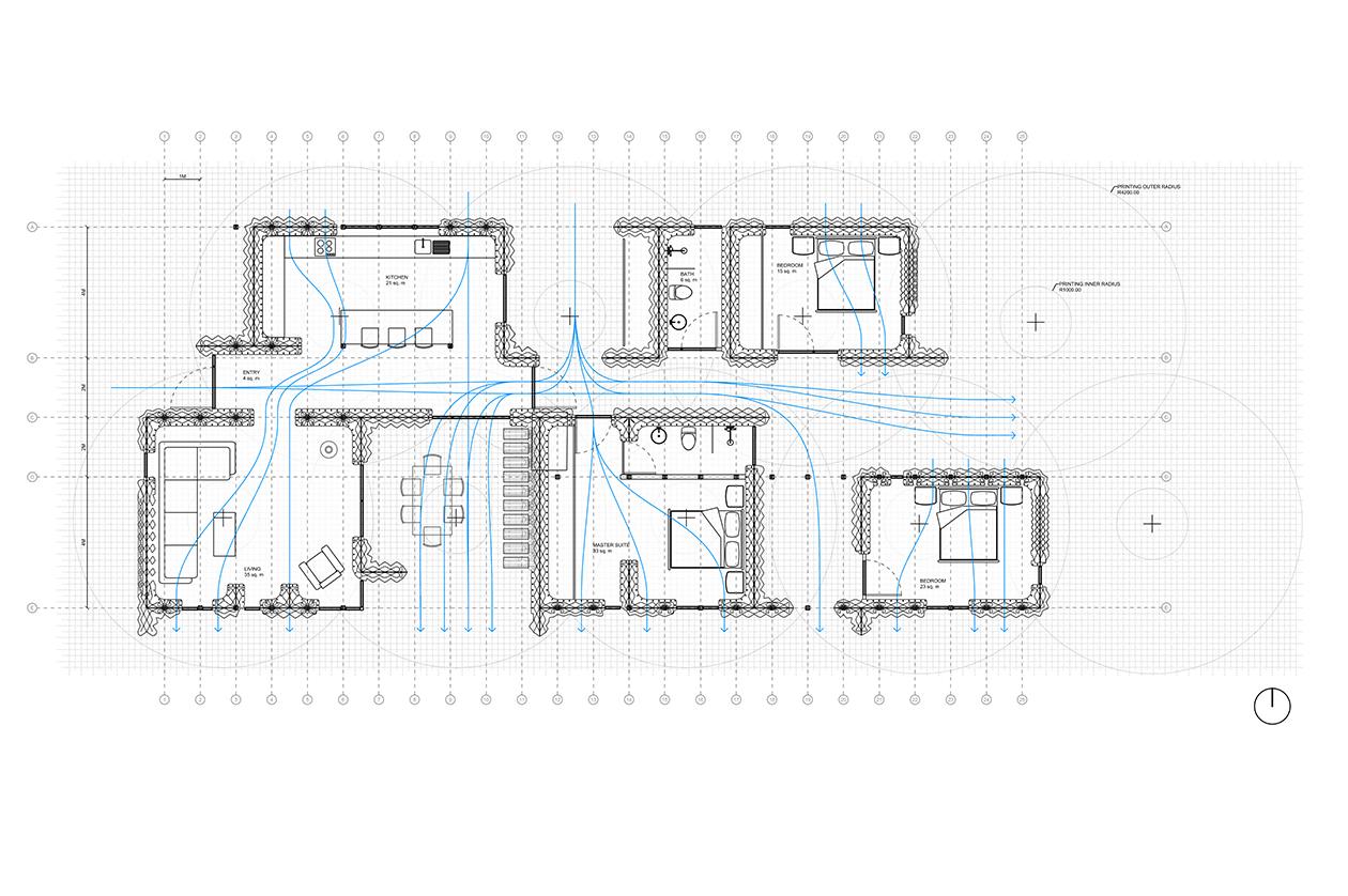 Prototipo de vivienda realizada con tierra y una impresora 3D