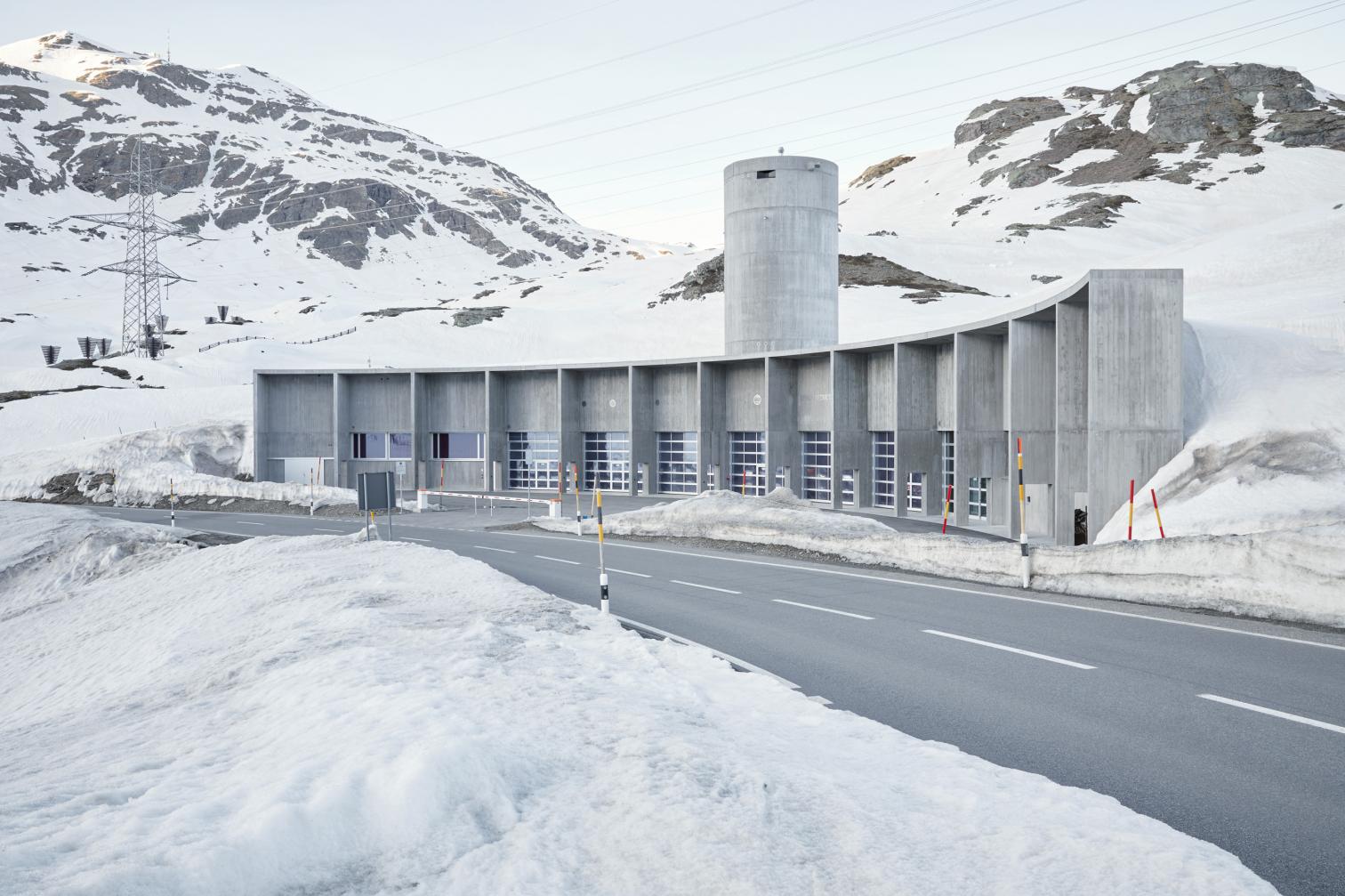 Bernina Pass Maintenance Base in Grisons (Switzerland)