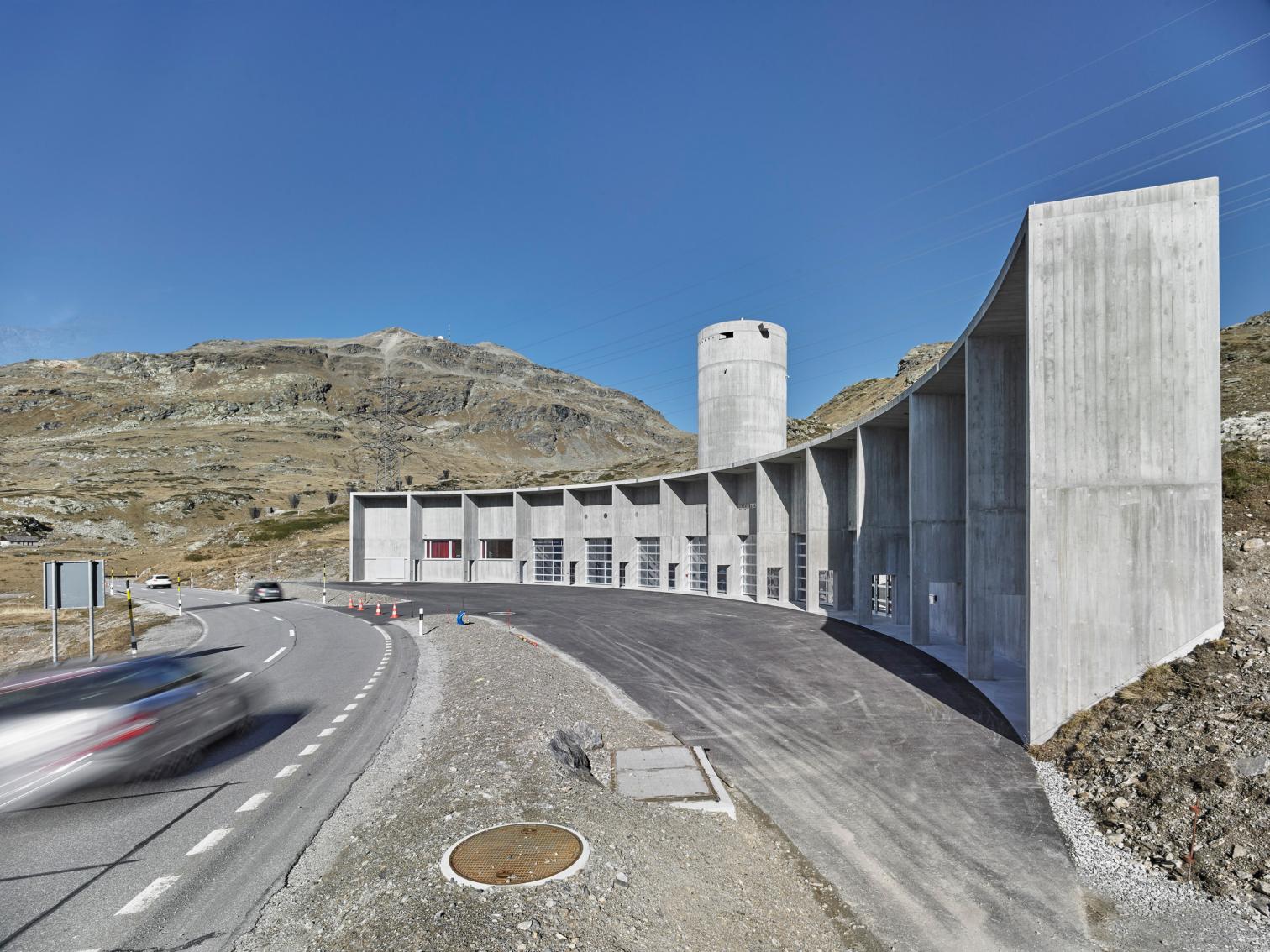 Bernina Pass Maintenance Base in Grisons (Switzerland)