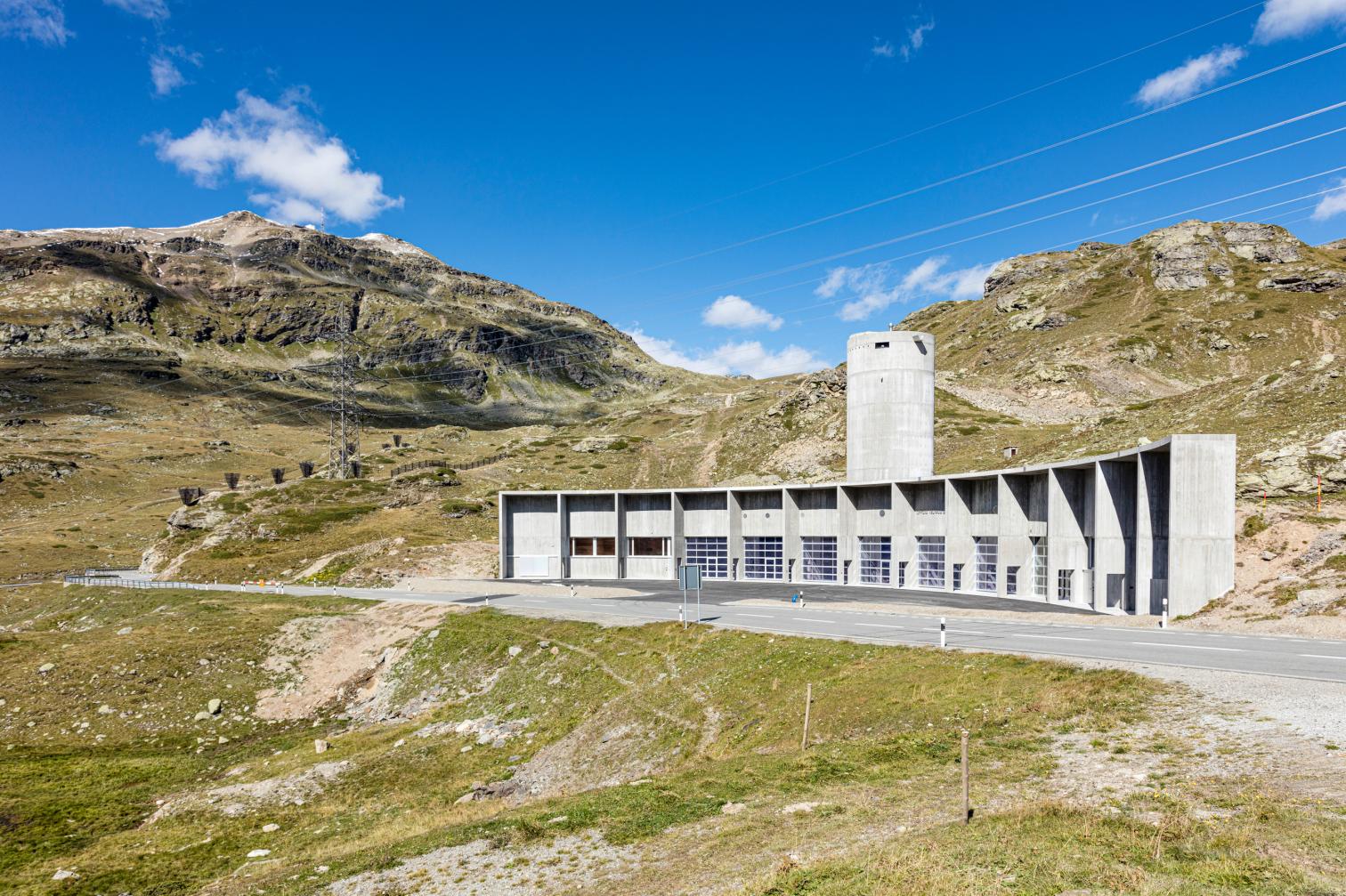 Bernina Pass Maintenance Base in Grisons (Switzerland)